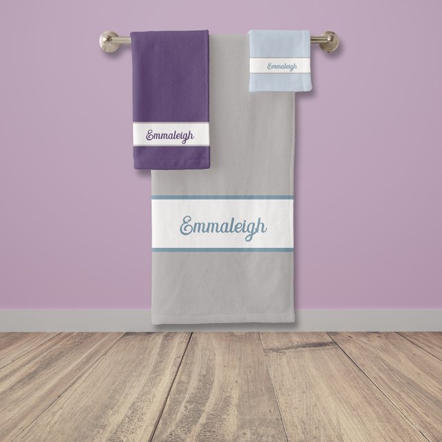 Conjunto De Toalhas Monograma Simples Moderno (Criador carregado)