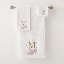 Monogrammed indicado por letras cor-de-rosa &
