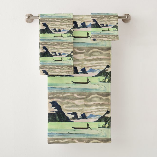 Conjunto De Toalhas Montanha Lago Expressionista Arte Fina Kirchner (Insitu)