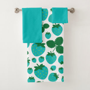 Conjunto De Toalhas Morangos Bath Townset
