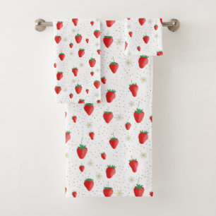 Conjunto De Toalhas Morangos e lossóis de Verão