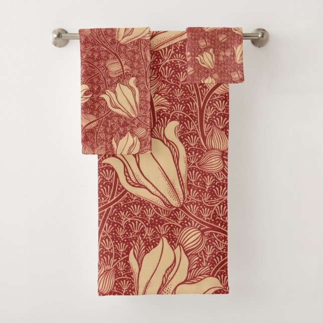 Conjunto De Toalhas Morris Inspirou Lily Flower Botânica Têxtil (Insitu)