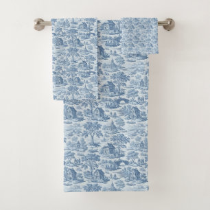 Conjunto De Toalhas Mosaico Azul da Aldeia