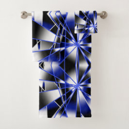 Conjunto De Toalhas Mosaico de Desenho Mecânico Preenchido com Gradien