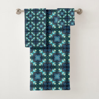 Conjunto De Toalhas Mosaico de Lanterna Safira