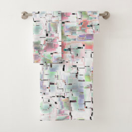 Conjunto De Toalhas Mosaico de papel em cores opacas e garoa pequena