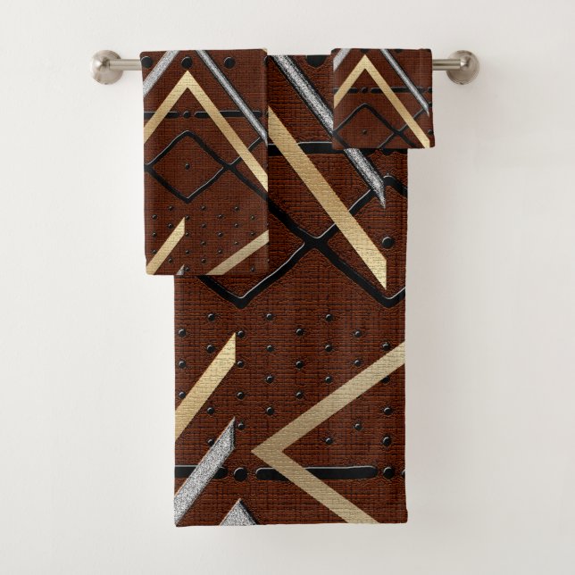 Conjunto De Toalhas Motif Afrocêntrico Contemporâneo (Insitu)