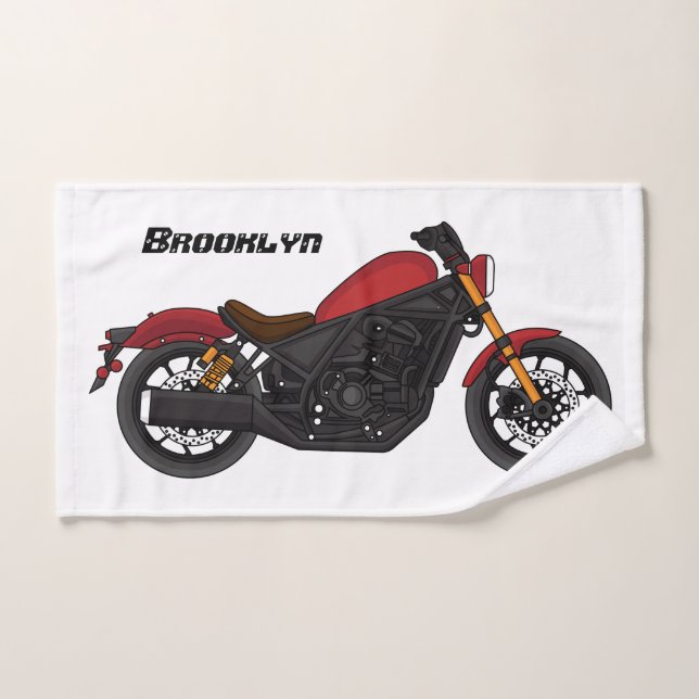 Conjunto De Toalhas motocicleta legal (Toalha de mão)