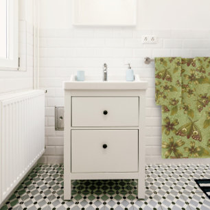 Conjunto De Toalhas Mth Meadow Inseto botânico verde
