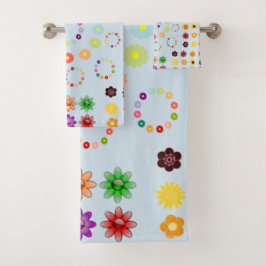 Conjunto De Toalhas Muitas Flores