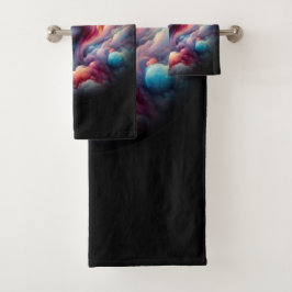 Conjunto De Toalhas Mulher com Cabelo Cosmico Aura