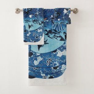 Conjunto De Toalhas Mulher Geisya Japonesa, Kuniyoshi, Ukiyo-e