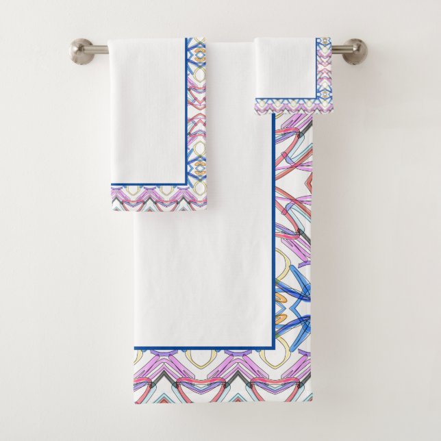 Conjunto De Toalhas Multi-Colorido e Moderno (Insitu)