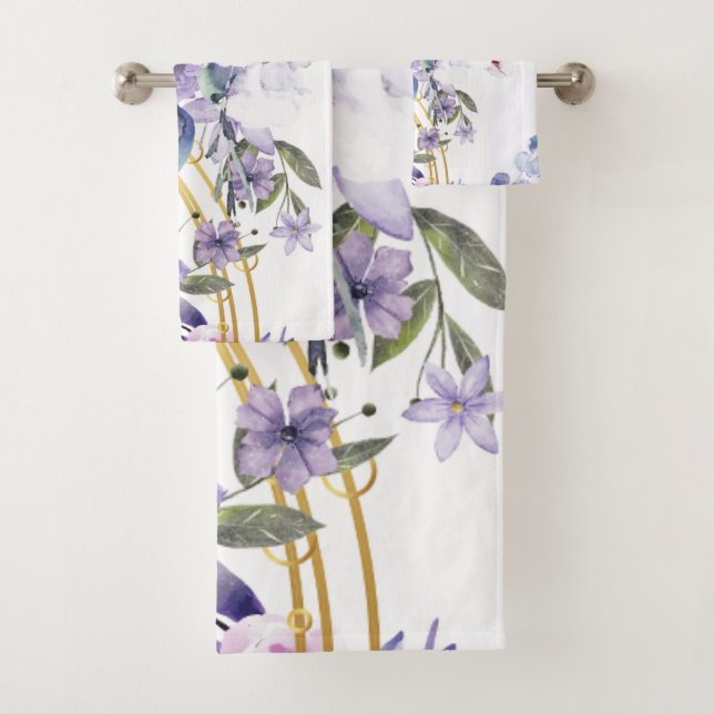 Conjunto De Toalhas Murugi Bathroom Essentials Velvet Waves Towel Set (Insitu)