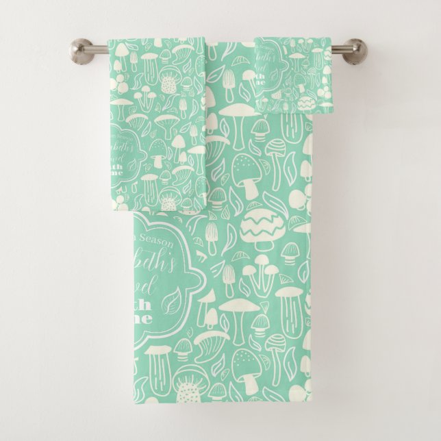 Conjunto De Toalhas Mushroom Aqua Cream (Insitu)