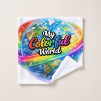 Conjunto De Toalhas My Colorful World Rainbow Globe