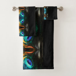 Conjunto De Toalhas Mystic Peacock Mirage