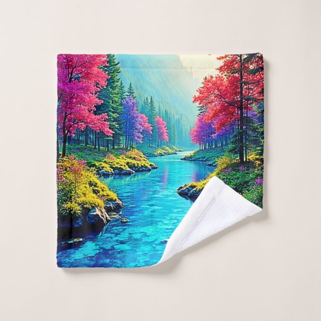 Conjunto De Toalhas Mystic River Dreamy Forest Path Design (Pano de lavar)