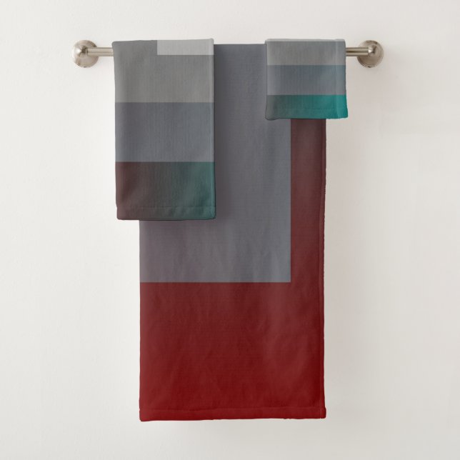 Conjunto De Toalhas N - cinza Borgonha da cerceta (Insitu)