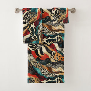 Conjunto De Toalhas Na moda Animal Print Fusion Design