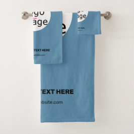 Conjunto De Toalhas Na moda Business Promo Personalizável Azul empoeir