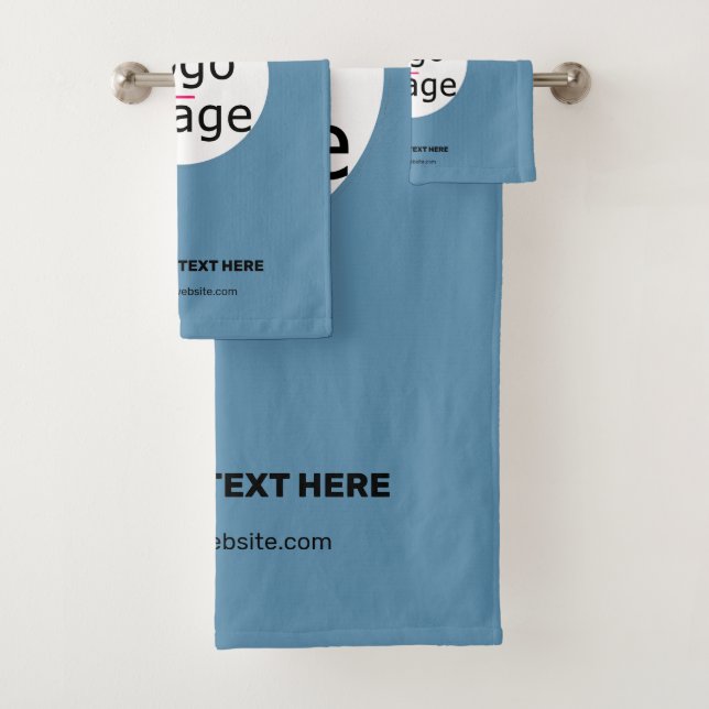 Conjunto De Toalhas Na moda Business Promo Personalizável Azul empoeir (Insitu)