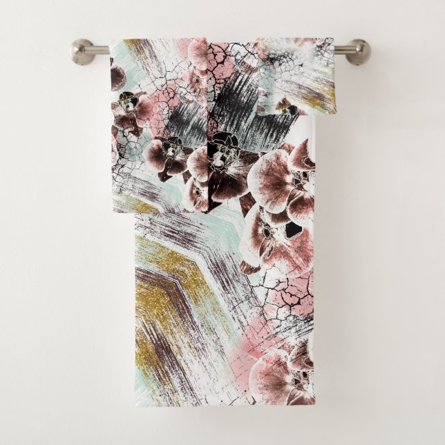 Conjunto De Toalhas na moda de orquídea linda (Insitu)