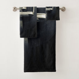 Conjunto De Toalhas Na moda Silver Stirrups em Inglês Riding Saddle