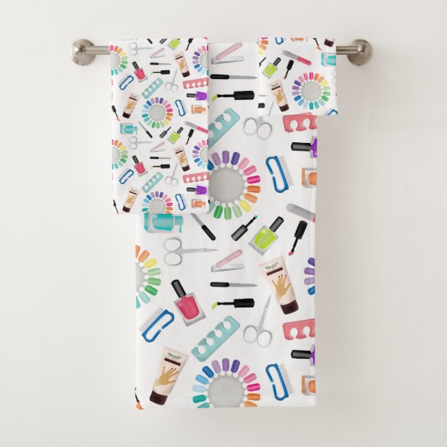 Conjunto De Toalhas Nails Manicure Pedicure Beauty Salon  (Insitu)