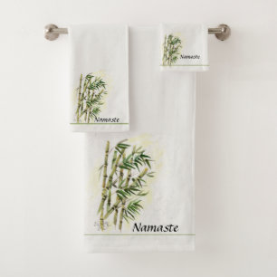 Conjunto De Toalhas Namaste por Bamboo Respeitando Saudação Polida