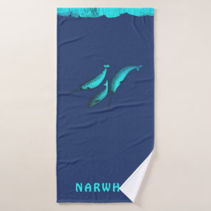 Conjunto De Toalhas Narwhal Sob O Gelo