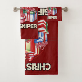 Conjunto De Toalhas Natal, atirador, presente, exército