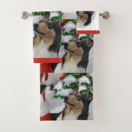 Conjunto De Toalhas Natal De Cor Tripla De Collie