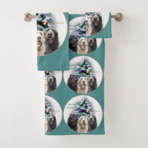 Conjunto De Toalhas Natal de Labradoodle Trio