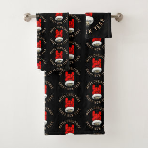 Conjunto De Toalhas Natal de Metal Pesado