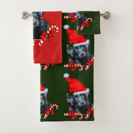 Conjunto De Toalhas Natal do Black Labrador Retriever