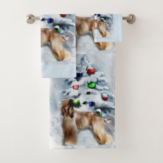 Conjunto De Toalhas Natal do Caça Afegão (Insitu)