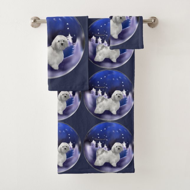 Conjunto De Toalhas Natal do Havanês (Insitu)