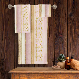 Conjunto De Toalhas Natal Dourado rosa Fa La Pattern#27 ID1009