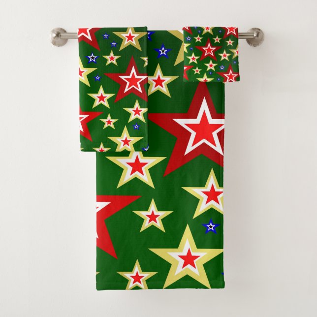 Conjunto De Toalhas Natal, estrela, celebração, decoração, Natal, (Insitu)