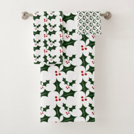 Conjunto De Toalhas Natal Hollies