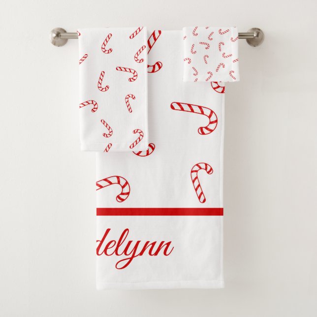 Conjunto De Toalhas Natal Personalizado de Cana de Açúcar (Insitu)