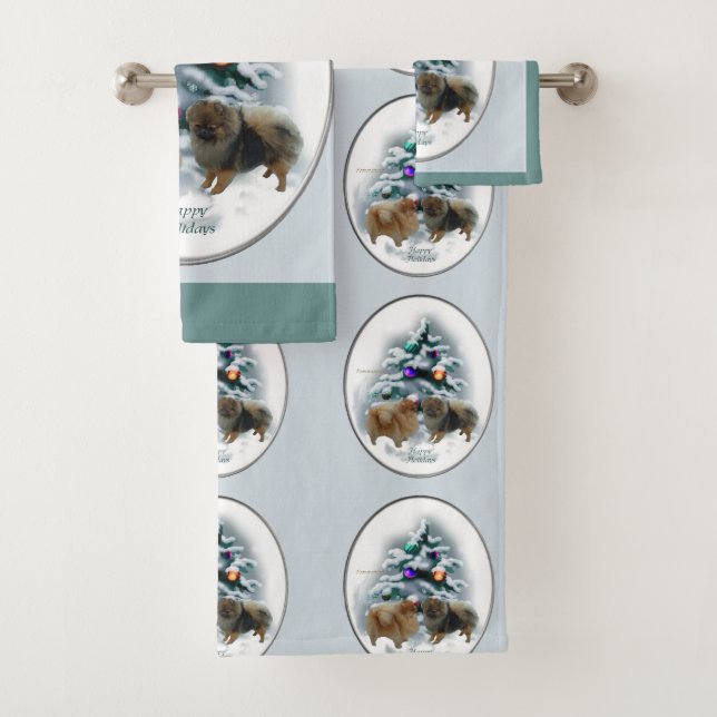 Conjunto De Toalhas Natal Pomerano (Insitu)