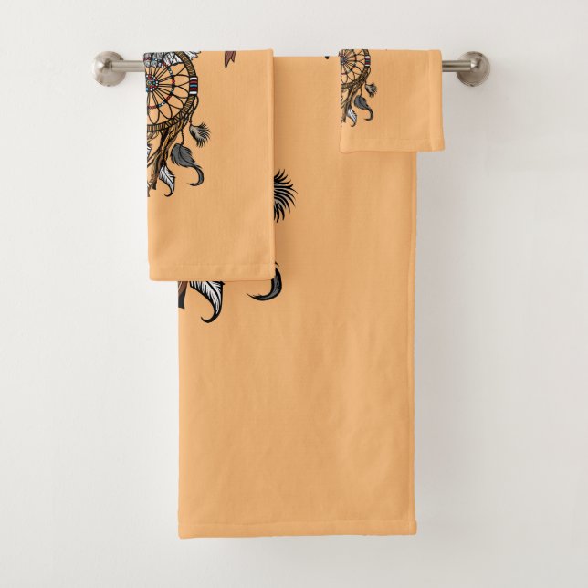 Conjunto De Toalhas nativo americano, nativo, caçador de sonhos (Insitu)
