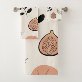 Conjunto De Toalhas Natural Ease – Fine-Line Leaf Art Towel