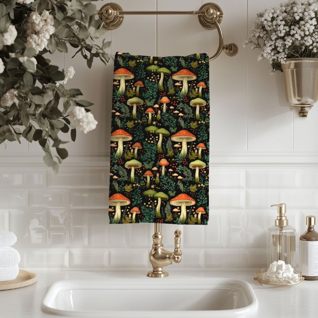 Conjunto De Toalhas Nature-Inspired Bath Towel Mushrooms & Moss Art (Nature-Inspired Bath Towel Mushrooms & Moss Art)