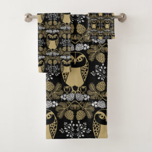 Conjunto De Toalhas Nature Owl Folk Art
