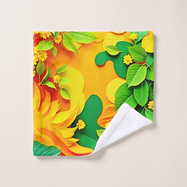 Conjunto De Toalhas Natureza em camadas vibrante (Pano de lavar)