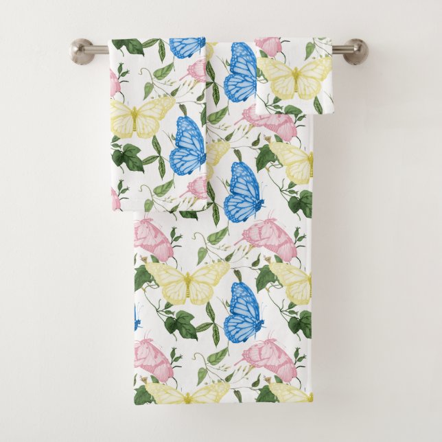 Conjunto De Toalhas Natureza-sombra de padrão-borboleta primavera (Insitu)