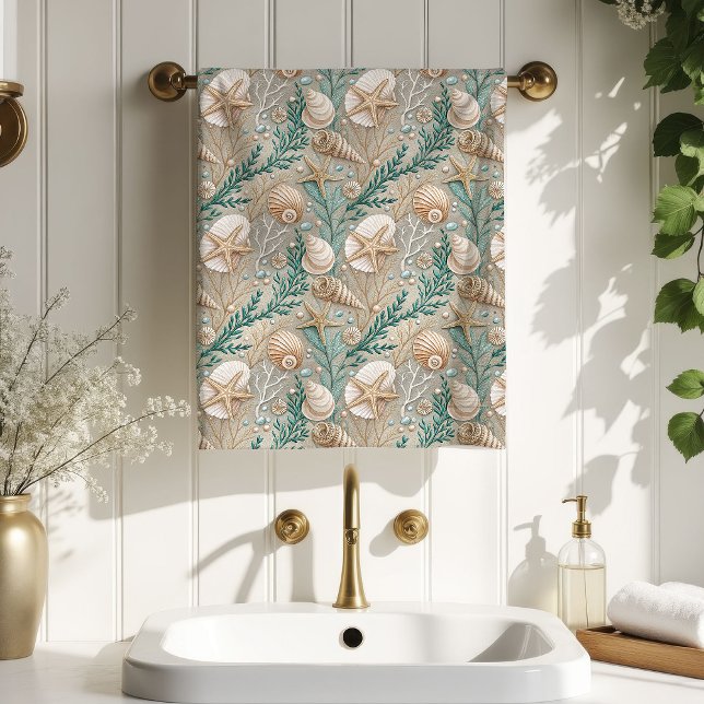 Conjunto De Toalhas Nautical Pastel Towel Light Brown Beach Style (Nautical Pastel Towel Light Brown Beach Style)